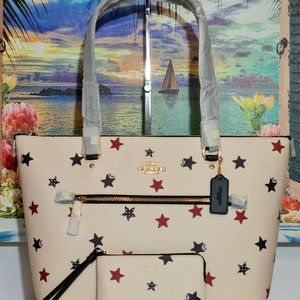Coach Gallery Tote with Star Print